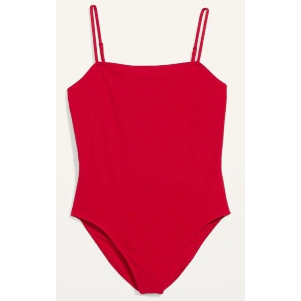 NWT Old Navy RED Fitted Ribbed tank  Bodysuit Size XS